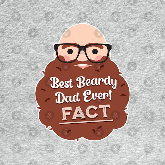 Best (Brown) Beardy Dad Ever FACT by VicEllisArt